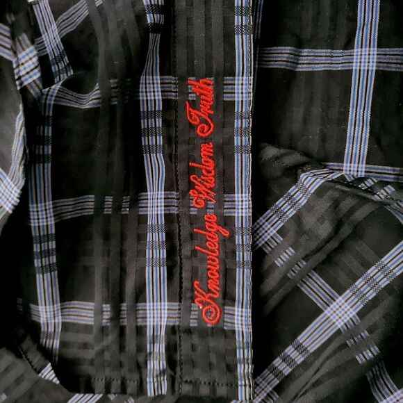 ROBERT GRAHAM Shirt Mens 2XLT Tall Purple Black Button Up Flip Cuffs Classic - Picture 8 of 12